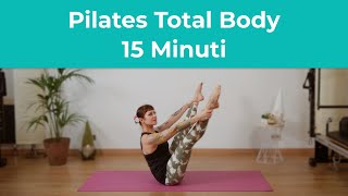 Pilates Total Body  15 Minuti  Esercizi di Pilates a casa [upl. by Coppock974]