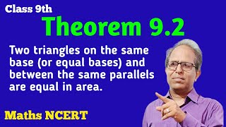 Theorem 92 maths 9th class ncert [upl. by Loats]