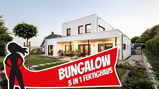 Bungalow für BestAger und Familien Genial geplantes 3 in 1 Fertighaus  Haustour Fingerhaus [upl. by Chloras513]