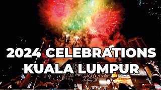 2024 New Years Celebrations and Fireworks Display in Kuala Lumpur Walking Tour [upl. by Lettig]