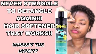 THEE BEST Hair Softener for Kinks amp Coils CombThru Softener MUST WATCH [upl. by Nidraj]