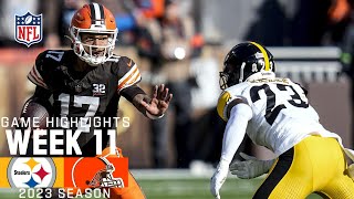 Pittsburgh Steelers vs Cleveland Browns  2023 Week 11 Game Highlights [upl. by Asiulairam]