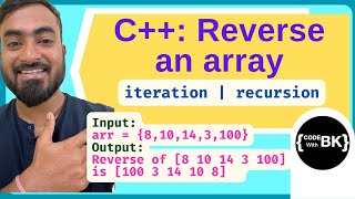 Reverse an array in C  Iteration amp Recursion  C programming for beginners [upl. by Carol-Jean197]