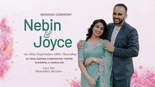 Nebin amp Joyce  WEDDING CEREMONY  Kurampala  Pandalam  LIVE [upl. by Nitsa]