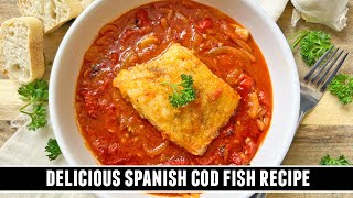 RiojaStyle Cod Fish in a DELICIOUS Sauce  Easy amp Traditional Recipe [upl. by Icart]