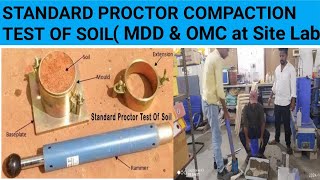 Proctor Compaction Test on Soil  Maximum Dry Density amp Optimum Moisture Content In Soil at Site Lab [upl. by Ahsam304]