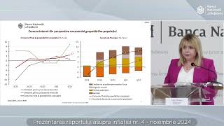 Guvernatoarea BNM Anca Dragu prezintă Raport asupra inflației nr 4 2024 [upl. by Cousin439]