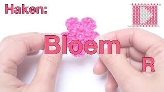 Bloem rechtshandig  Leren Haken en Breien [upl. by Dadinirt141]