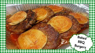 Amish Baked BBQ Burgers  Oven Baked Barbecue Hamburger Recipe [upl. by Bausch493]