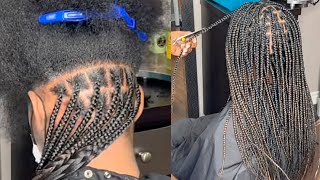 Knotless Box Braids Start to Finish  Whole Process  Detailed Tutorial [upl. by Haroppiz259]