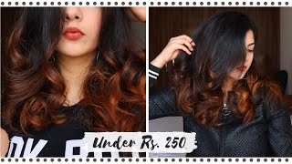 How to color your hair at home under Rs 250  Ombre highlights  Streax soft blonde highlights [upl. by Julis657]