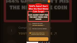 544 Gains Don’t Miss the Next Meme Coin Surgememefivideocode memeficode memefidailycombo code [upl. by Barbara]