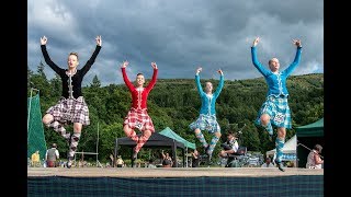 Film of Kenmore Highland Games 2018 with bagpipes dancing and heavy events in Perthshire Scotland [upl. by Yendys]