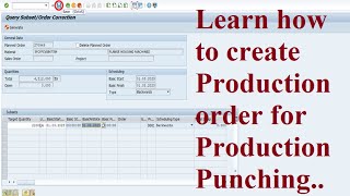 22 HOW TO CONVERT PLAN ORDER INTO PRODUCTION ORDER BY USING COOIS amp CO40 IN SAP [upl. by Salbu]