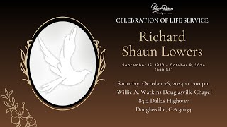 Celebrating The Life amp Legacy of Mr Richard Shaun Lowers [upl. by Peggir275]