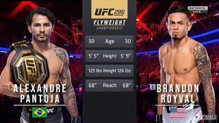 ALEXANDRE PANTOJA VS BRANDON ROYVAL 2 FULL FIGHT UFC 296 [upl. by Nee]