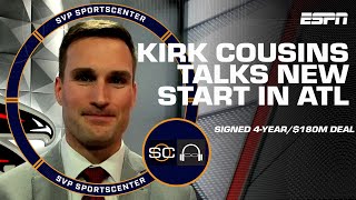 Kirk Cousins Interview What drew him to Falcons health status amp leaving Minnesota  SC with SVP [upl. by Sillihp]