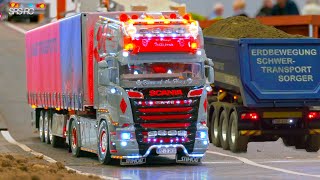 AMAZING RC MACHINES IN ACTION  FULLY EQUIPPED RC MODELS  SCANIA  MAN  MB ACTROS [upl. by Burnley668]