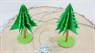 DIY Tannenbaum basteln 🌲  Weihnachtsdeko aus Papier [upl. by Annabela]