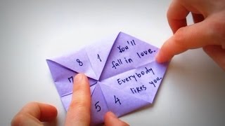 Origami  How to use and play with a Fortune Teller PakuPaku [upl. by Introk]