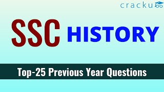 SSC History Top25 Questions  Very Important for Upcoming SSC CGL CHSL MTS Exams [upl. by Eerehs]