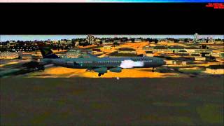 FSX A340300 LANDING DAKAR [upl. by Dorothee244]