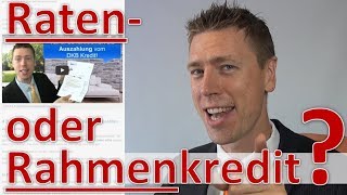 Rahmenkredit oder Ratenkredit ►welcher passt besser [upl. by Arinayed]