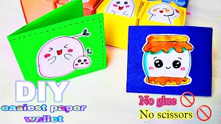 paper wallet making without glue  how to make a pouch  paper craft ideas easy for girls  craft [upl. by Eisnil]