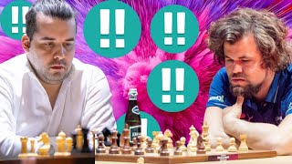 Gemutlich chess game  Ian Nepo vs Magnus Carlsen 13 [upl. by Aiepoissac108]