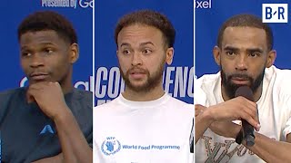 Anthony Edwards Mike Conley Kyle Anderson React to Wolves Going Down 03 vs Mavs [upl. by Luwana]