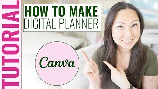 CANVA TUTORIAL How to create Digital Planners in Canva [upl. by Hansen]