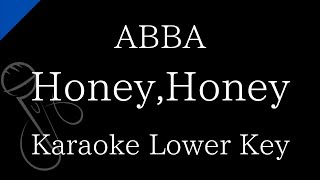 【Karaoke Instrumental】HoneyHoney  ABBA【Lower Key】 [upl. by Erwin685]