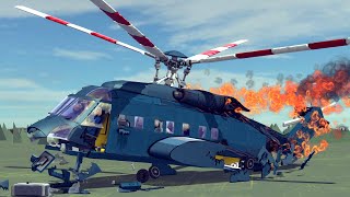 Helicopter Crashes Midair Collisions amp Hard Landings 14  Besiege [upl. by Zephan]