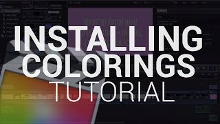 How to Install Colorings on FCP [upl. by Annuahs955]