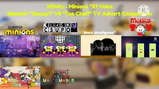 Xfinity  Minions quotX1 Voice Remotequot quotSoccerquot 🆚 quotTop Chefquot TV Advert Comparison [upl. by Zetnwahs]