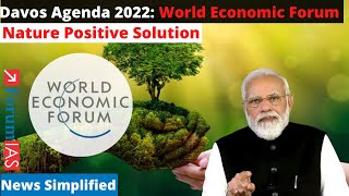 WEF Davos Agenda 2022  Nature Positive Solution  News Simplified  ForumIAS [upl. by Hubey]