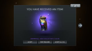 Crownfall 2024 Collectors Cache 1  Opening x13  Dota 2 [upl. by Buschi]