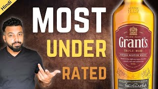 Grants Triple Wood Review in Hindi  Grants Whisky  Budget Scotch Whisky [upl. by Aldwin]