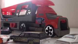 Hot Wheels RapidFire Launcher Blastin Rig SemiTruck Using Disney Pixar Cars [upl. by Eanore]