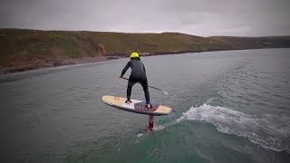 Lucys first SUP foil session  Lets just give it a go [upl. by Ardied]