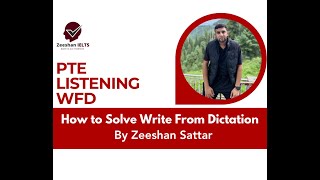 How To Solve PTE Write From Dictation I Live Class of Zeeshan Sattar [upl. by Burkhardt]