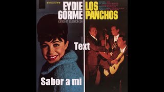 Sabor A Mi By Eydie Gormé amp Trio Los Panchos  Karaoke [upl. by Robena972]