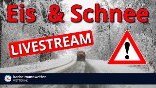 Unwetter an Luftmassengrenze  Eisregen und Schnee [upl. by Nohsad]