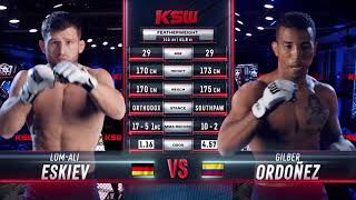 KSW Free Fight LomAli Eskiev vs Gilber Ordonez [upl. by Ayidah]