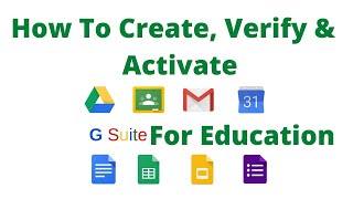 How to Create and Activate g suite account for Education gSuite education [upl. by Ayomat]