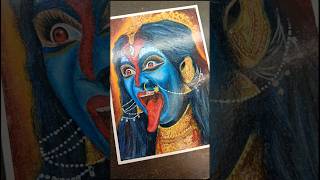 Kali Maa drawing 🌸 and Durga 🥰 Maa oil pastel colour shorts short ytshorts youtubeshorts Durga [upl. by Ynaffat18]