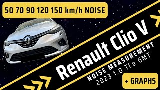 Renault Clio V 10 TCe Noise Levels  SpeedBased Acoustic Performance Test [upl. by Ecirtaeb]