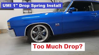 UMI Front Drop Spring Install on a GM A Body Chevelle [upl. by Sylvester]