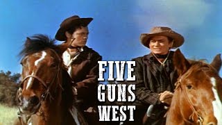 Five Guns West  FREE WESTERN MOVIE  Dorothy Malone  English  Full Cowboy Film  Full Movie [upl. by Worsham]