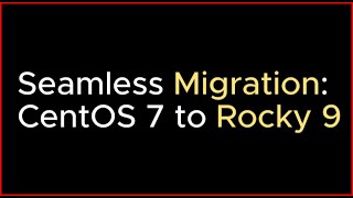 How to migrate centOS7 to Rocky 9  the easiest way록키 리눅스 마이그레이션 하는법 [upl. by Noside985]